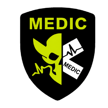 Шеврон &laquo;Медик&raquo; MEDIC з черепом, військовий патч на липучці ШБ0013 фото