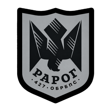 Шеврон 427-ї окремої бригади безпілотних систем &laquo;РАРОГ&raquo; на липучці ШБ0264 фото